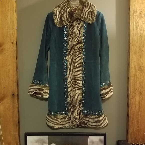 Margarete Godfrey REAL LEATHER JEWELED MAXI - Picture 2 of 9